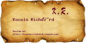 Kocsis Richárd névjegykártya