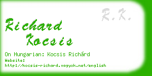 richard kocsis business card